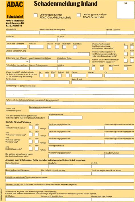 adac autoversicherung schadensmeldung.